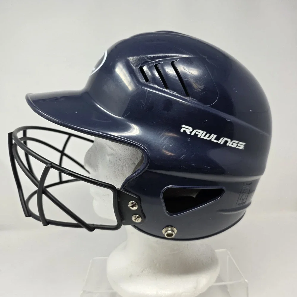 Easton Jnr Batting Helmet w/ Face Mask Royal Blue Silver 6⅜–7⅛ Baseball Softball